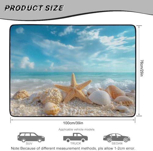 Starfish Beach Heavy Duty Cargo Mat Racing Trunk Mat Universal Waterproof Cargo - Image 7