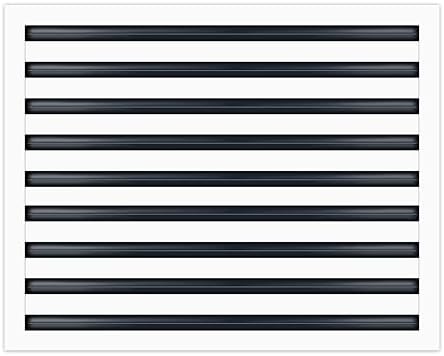 BUILDMART - 24x18 Modern AC Vent Cover - Decorative White Aluminum Air Vent - by TexasBuildmart