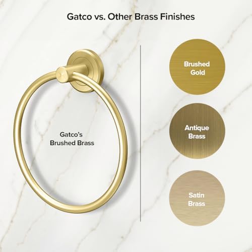 Gatco 4232 Latitude II Towel Ring, | Modern Hand Towel Holder - Image 2