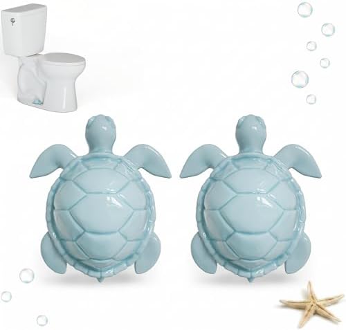 Sea Turtle Ceramic Toilet Bolt Covers Decorative Bathroom, 2 Pack by boeemi