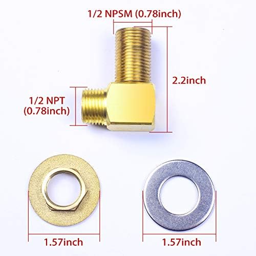 JZBRAIN Installation Kit for Wall Mount Faucet Backsplash Mounted 90 Degree - Image 3
