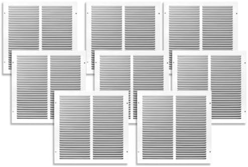 14x14 Air Return Vent Cover, Solid Steel White, 8 Pack by SierraGrates