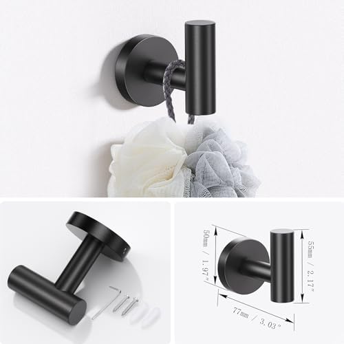 Lairuier Bathroom Hardware Set, 4-Piece Towel Bar Set Include Toilet Paper - Image 4