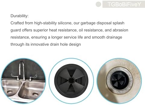 Garbage Disposal Splash Guard 3 1/8 Inch Sink Baffle Quiet Collar Technology - Image 5