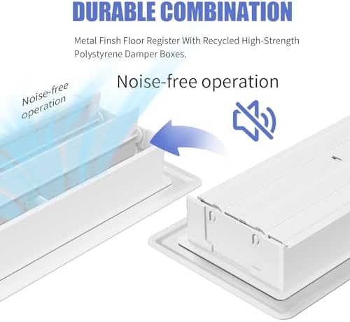 4x10 Floor Register, 6 Pack White Vent Covers - Image 5