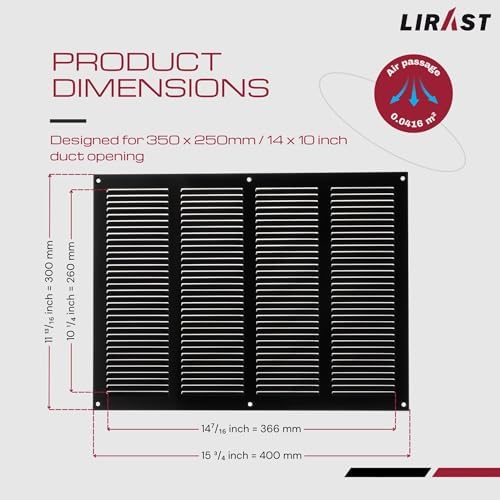 14x10 Vent Cover with Built-in Screen - Image 6