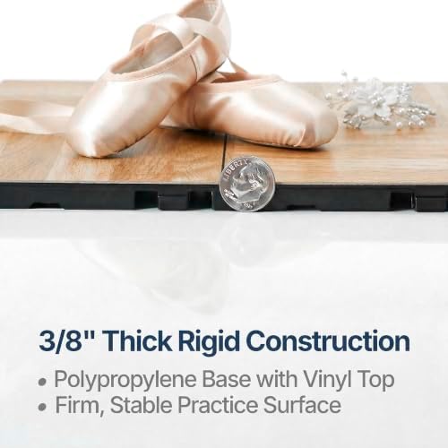Flooring Inc's 3/8" Thick Interlocking Lightweight Plastic Practice Dance Floor - Image 3