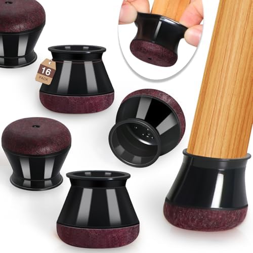 YOZON Chair Leg Floor Protectors Felt Silicone Caps Strengthen Bottom by yozon