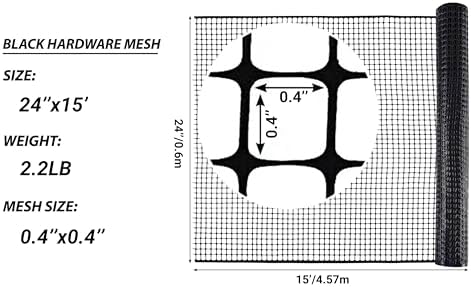 PotatoLife Black Plastic Garden Fence, Hardware Mesh - Image 4