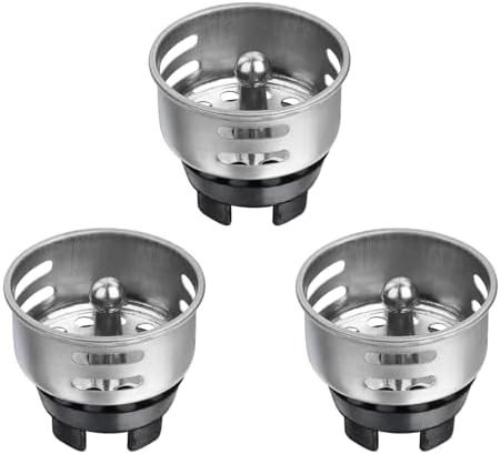 Small Basket Strainer for 2-inch Sink Drain, Bar/rv Sink Strainer, 3 Pack by Sepaitek