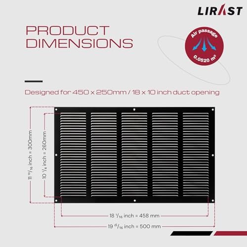 18x10 Vent Cover with Built-in Screen - Image 6