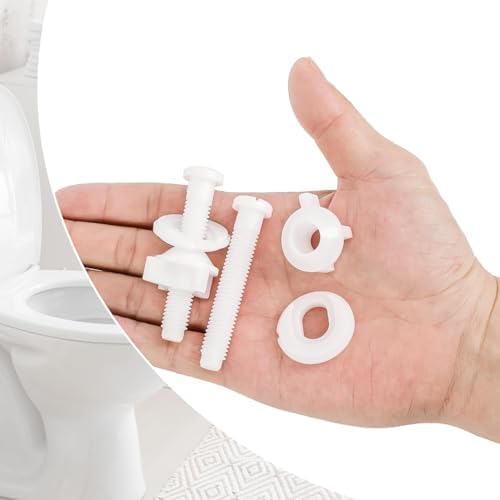 VRSS Plastic Toilet Seat Hinge Bolt Screws Replacement, 4 Pack - Image 3