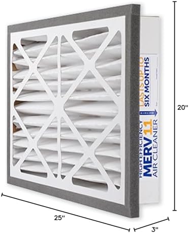 Zephyr 20x25x3 VGF Merv 11 Pleated 3" Air Cleaner Filter. Quantity 1 - Image 6