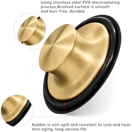Garbage Disposal Flange and Stopper, Brushed Gold - Image 3
