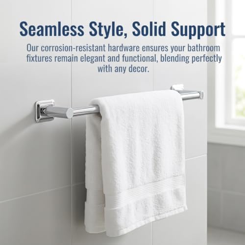 VOSAREA 4pcs Stainless Steel Bath Towel Rack Repair Accessories, Mounting - Image 5