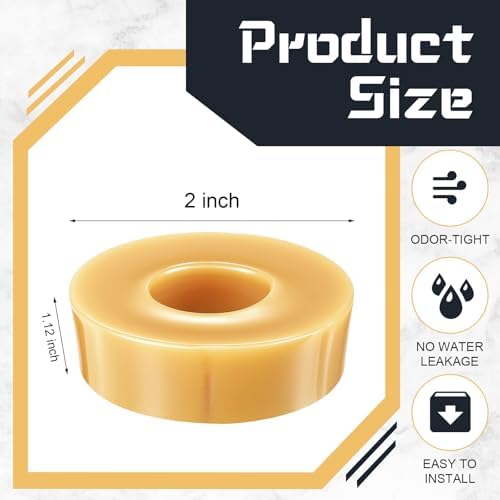 Marsui 8 Pack Urinal Wax Ring 2 Inch Thick Toilet Bowl Wax Ring Gasket Seal - Image 2