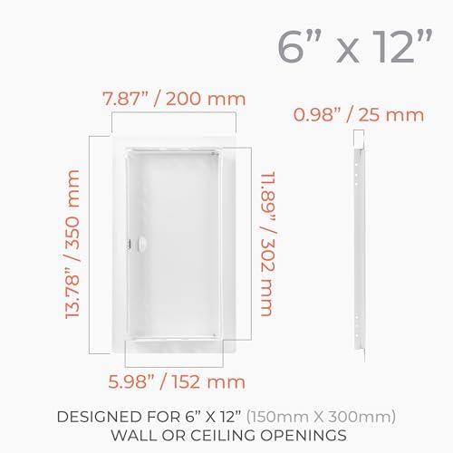 6 x 12 Inch Metal Access Panel for Drywall - Image 2