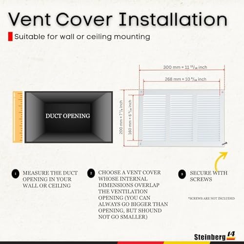 Steinberg14 White Vent Cover 10x6 - Image 5