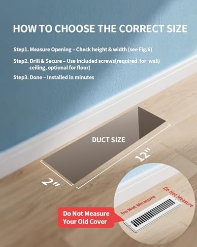 Floor Register 2x12, 1 Pack White Floor Vent - Image 2