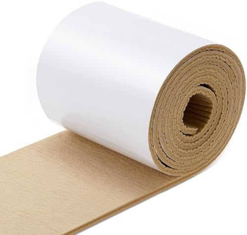 Jecery Adhesive Felt Roll, 1/4" X 6" X 2.5 Yard, Light Brown by Jecery
