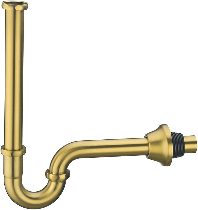 Brass P Trap U-Shape 1 1/4 inch Sink Drain Pipe by SEABEFORE