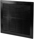 12 x 12 Inch Black Air Vent Cover – Plastic Square Air Vent Grill Cover by VezoWorks