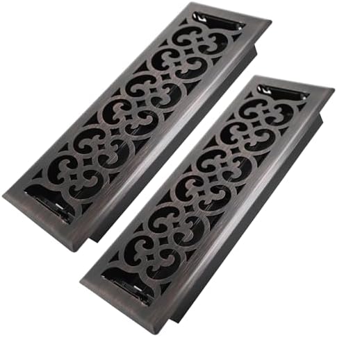 Howeall 4x14 Inches 2 Pack Heavy Duty Walkable Floor Register Easy Adjust Air by Howeall