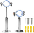 AKIHISA 2 Pcs 304 Stainless Steel Pipe Supports, Wall Mount Ceiling Mount Pipe by AKIHISA