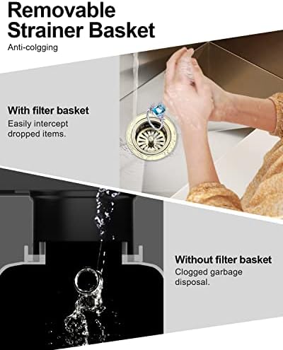 BOTEMY Extended Garbage Disposal Flange Basket Strainer Stopper, Deep 304 - Image 4
