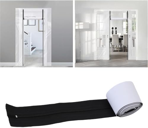 2 Pcs Dust Protector Zipper 7.6cm x Self Adhesive Home Renovation Dust Seal - Image 4