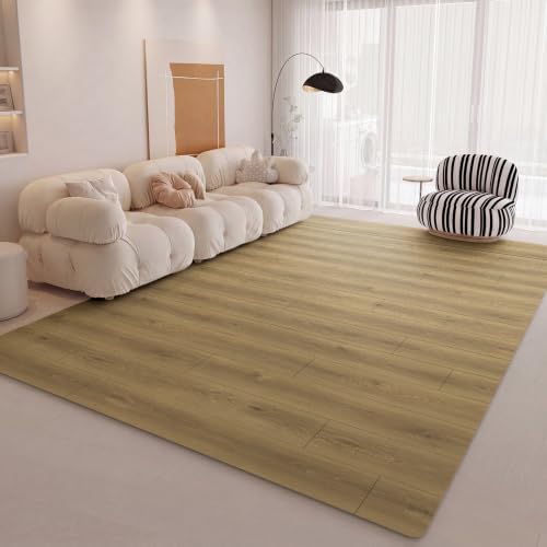 6' x 9' Wood Grain Vinyl Floor Mat Non-Slip, Easy Clean Vinyl Rug by Unknown