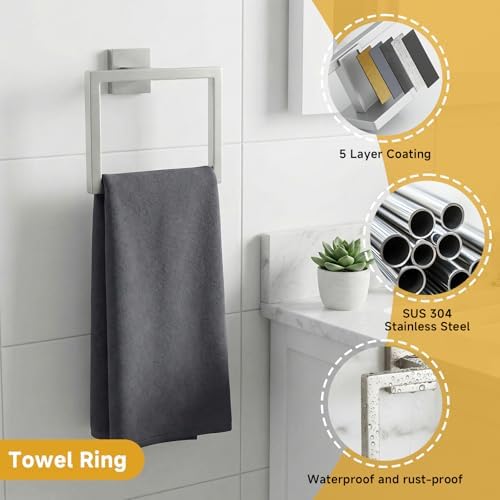 5 Piece Bathroom Towel Bar Set - Image 5