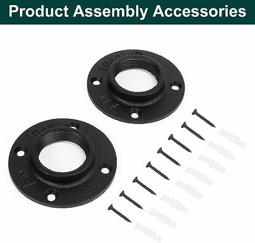 Industrial Pipe Floor Flange, Heavy Duty Malleable Iron Pipe Fittings, Wall - Image 6