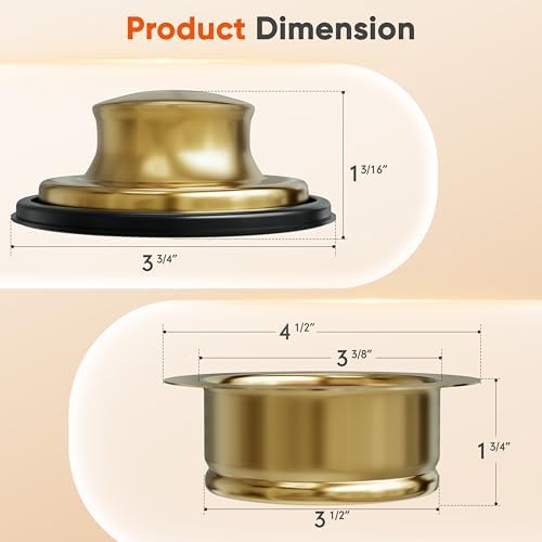 Kitchen Sink Garbage Disposal Flange and Sink Stopper, fit 3-1/2 inch - Image 3