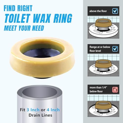 MENNTY Toilet Wax Ring with Horn Universal Fit - Image 3