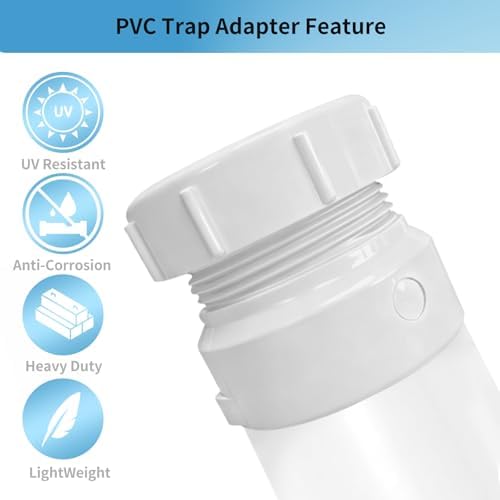 LESSO PVC Trap Adapter, 1-1/2 x 1-1/4 Inch Female Fitting - Image 4