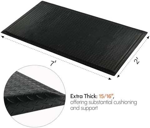 Nisorpa Anti Fatigue Mats Industrial 2' x 7' Ergonomic Standing Mat 15/16" - Image 4