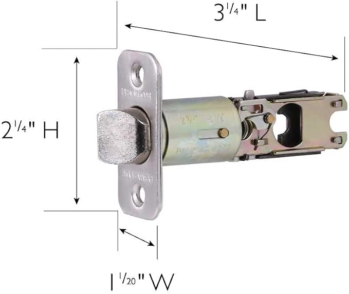 Design House Pro Series Passage Door Latch, Satin Nickel - Image 2