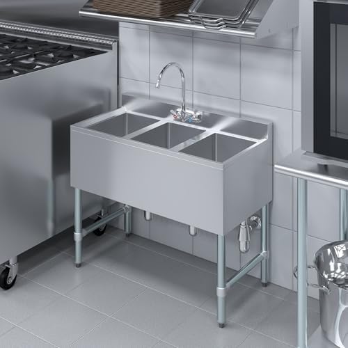 AmGood One Compartment Stainless Steel Under bar Sink - Image 5