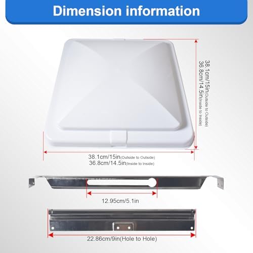 3Pcs Vent Cover for RV Roof Replacement, Enclosed Trailer, Motorhome 14" x 14" - Image 3