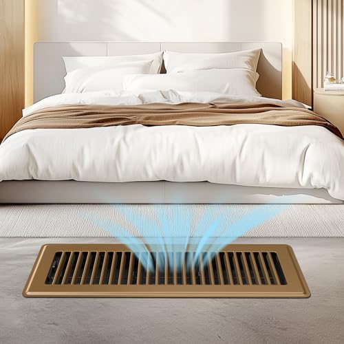 4x14 Floor Register, 4 Pack Brown Vent Covers - Image 6