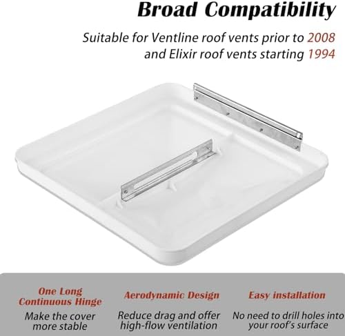 2 Pack 14" Universal Roof Vent Cover Vent Lid Replacement - Image 5