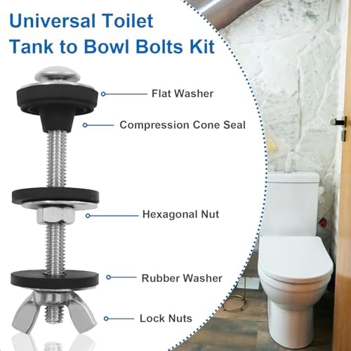 2 pcs M6 Universal Toilet Tank to Bowl Bolts Kit - Image 3