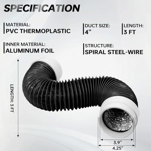 MOPHA 3FT 4" Dryer Vent Hose - Image 2