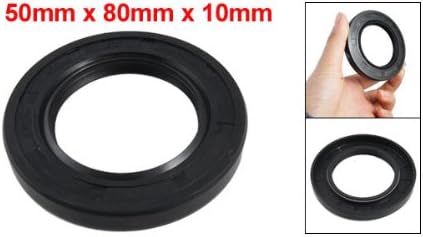 uxcell Metric Rotary Shaft Oil Seal 50x80x10mm TC Double Lips Rubber - Image 2