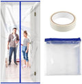Dust Barrier Door Kit Construction Door Barrier 4'W x 7.5'H Reusable Plastic by MAQUITA