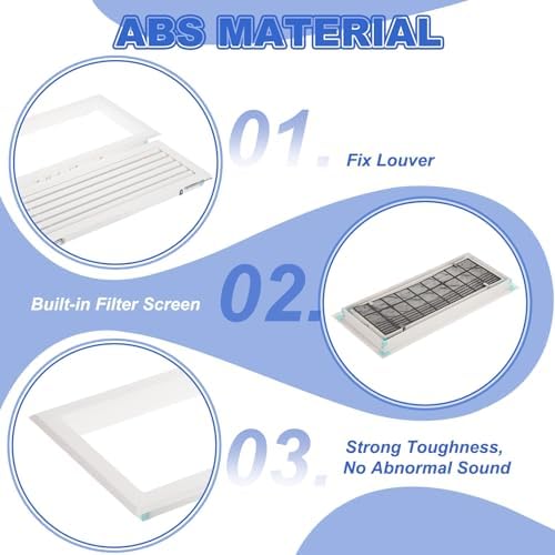 PATIKIL 24x8 Inch Plastic Ventilation Grille, Return Air Vent Cover Removable - Image 3