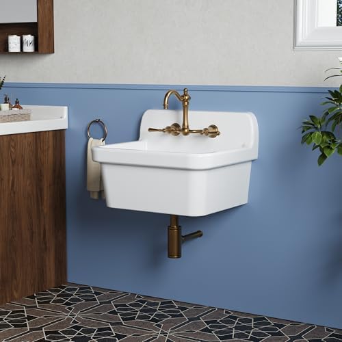 Garvee Utility Sink 24 x 20 Inch, Ceramic Laundry Sink by Garvee