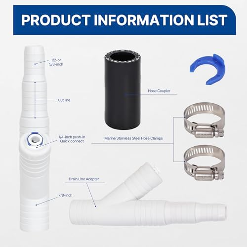Dishwasher Drain Hose Adapter, RO Drain Line adapter，Garbage Disposal Adapter - Image 2