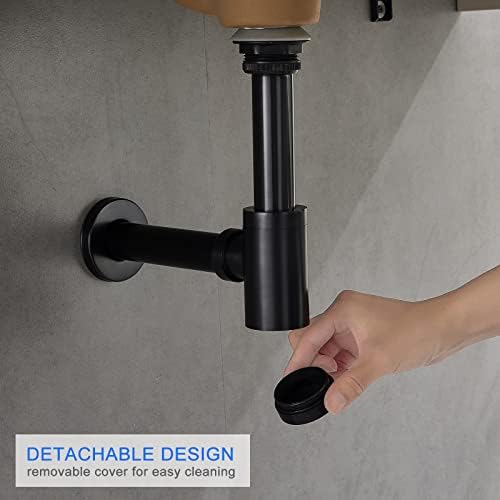 1-1/4" Brass Bottle P-Trap Overflow Drain Kit Oil-Rubbed Bronze - Image 3
